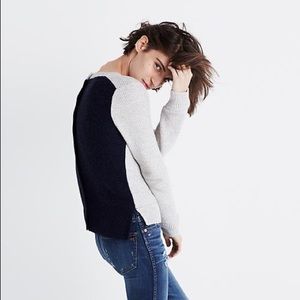 Madewell Backroad Button-Back Sweater Colorblock